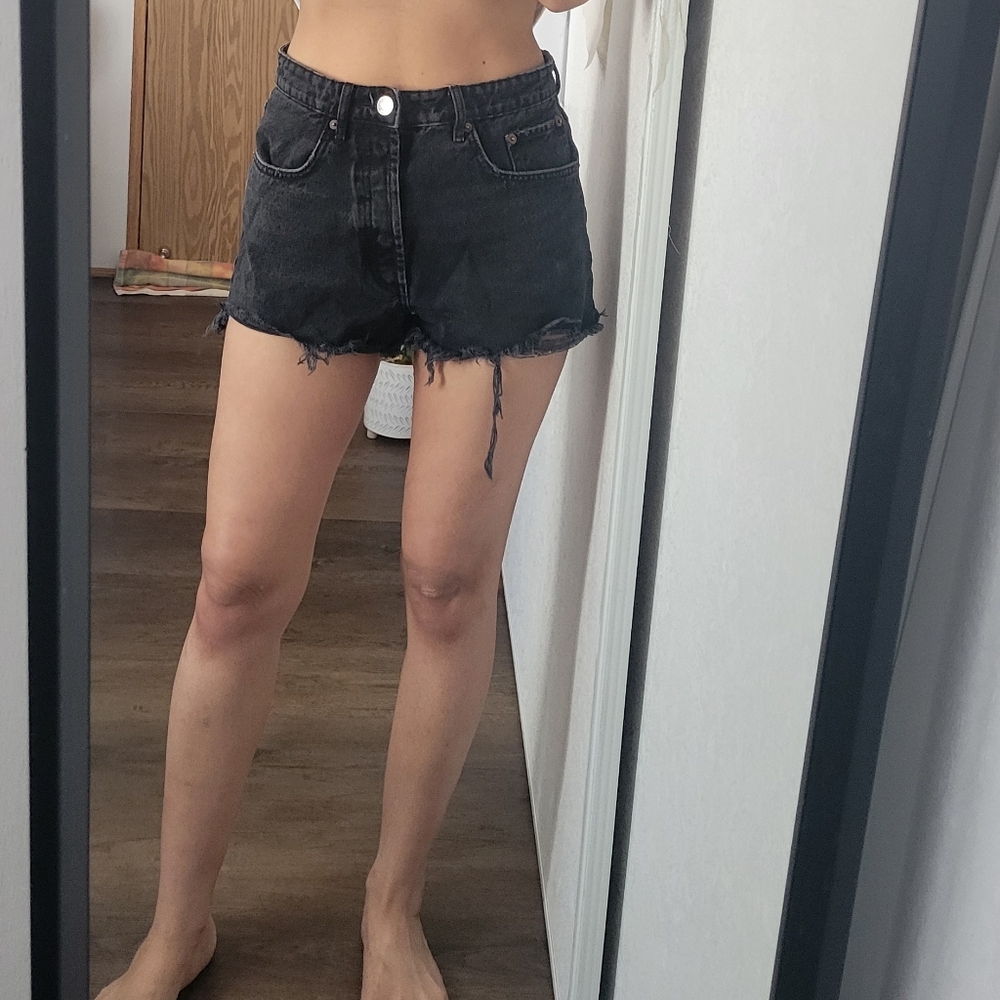 Zara Black Denim Women Shorts